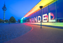 Lichtinstallation FRAME am Deutschen Schifffahrtsmuseums in Bremerhaven Lichtinstallation FRAME in Bremerhaven